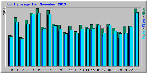 Hourly usage for November 2013