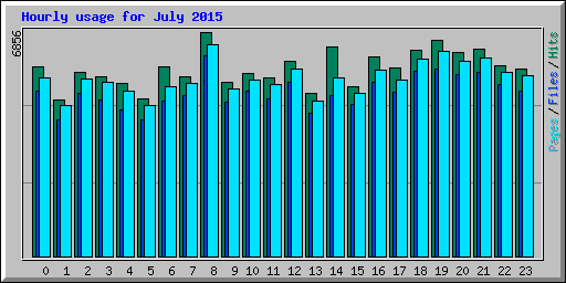 Hourly usage for July 2015