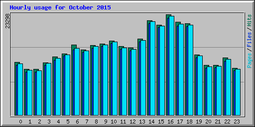 Hourly usage for October 2015