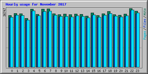 Hourly usage for November 2017